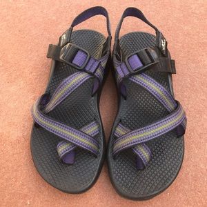 Chaco Z/2 Classic Purple and Green Sandals